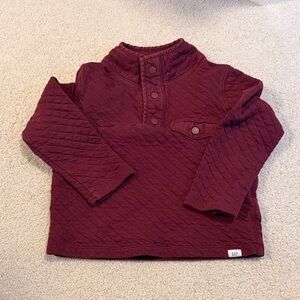 GAP Kids Burgundy Quilted pullover size 5